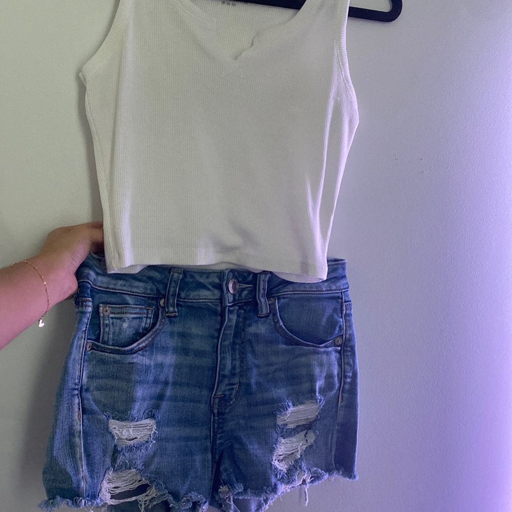 Denim Shorts (High-Waisted)